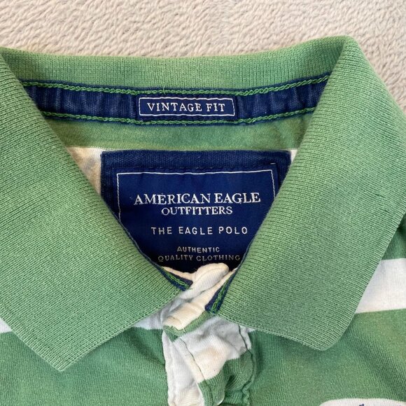 American Eagle Outfitters Mens Polo Shirt M Vintage Fit 100% Cotton - Picture 5 of 10